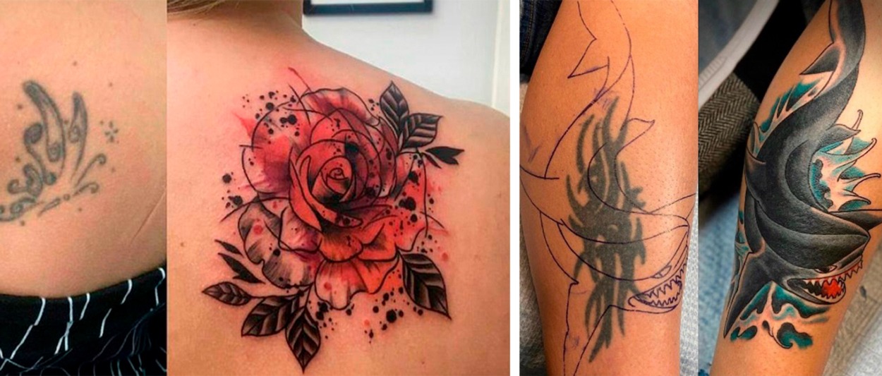 tatuagem cover-up antebraço