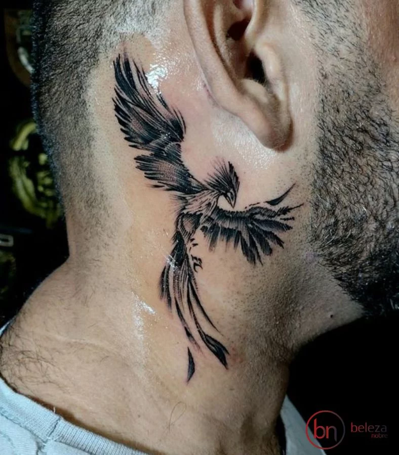 tatuagem pescoço garganta