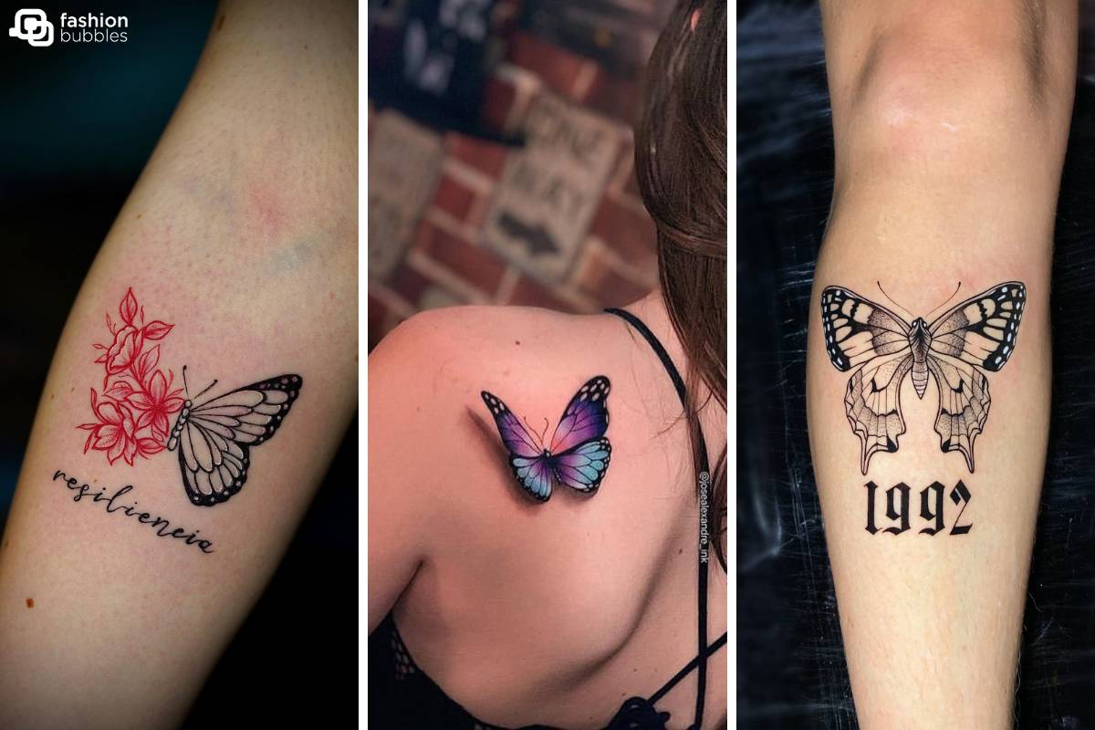 ideias tatuagem ponto e virgula borboleta