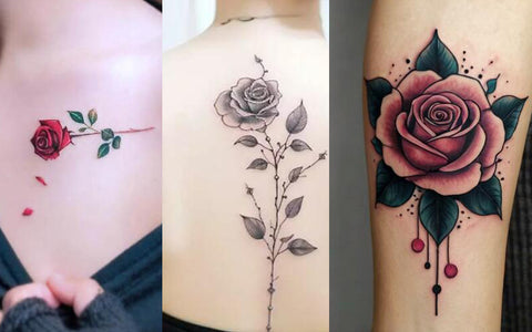 tatuagem de rosa pequena no pulso feminina