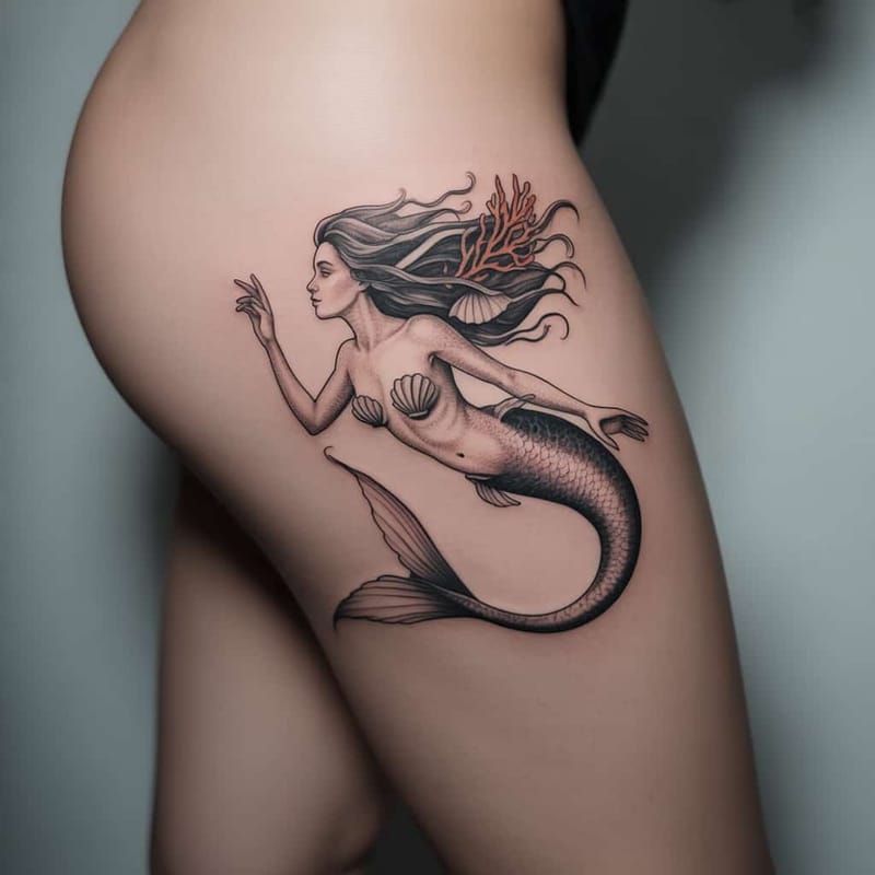 tatuagem quadril e coxa
