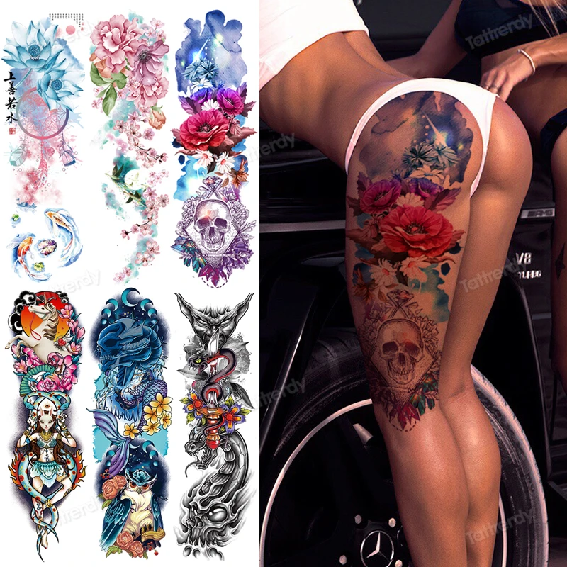 tatuagem quadril e coxa