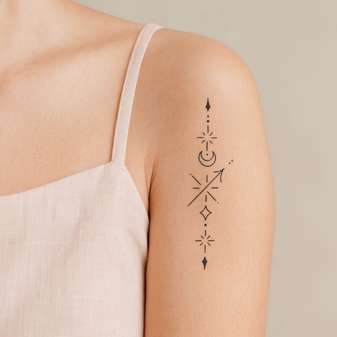 erros comuns tatuagem sagitário minimalista