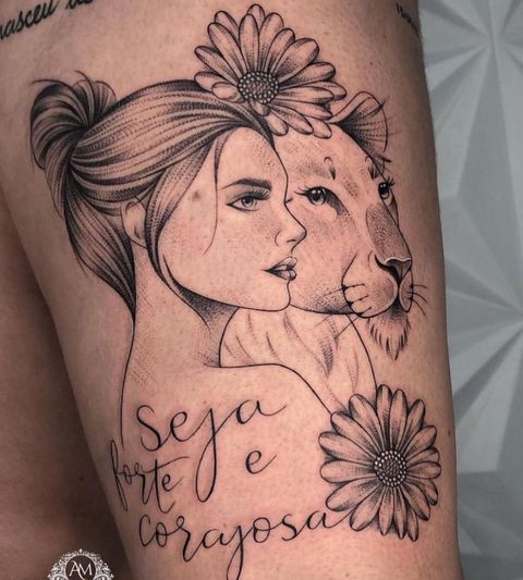 tatuagem força feminina