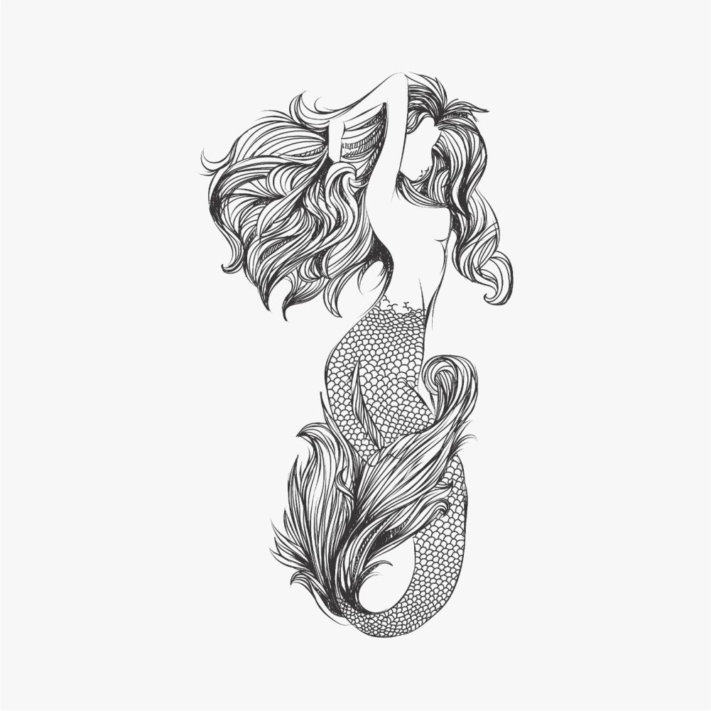 tatuagem sereia delicada