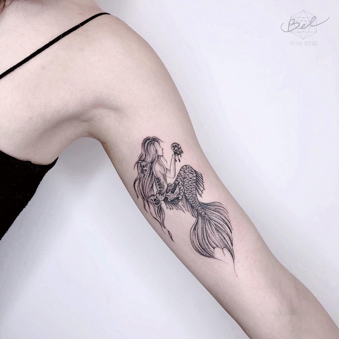 tatuagem sereia braço