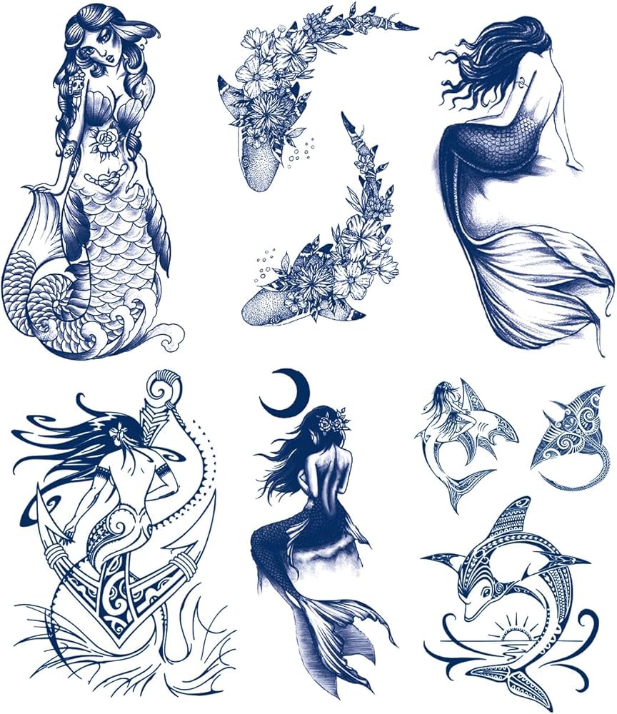 tatuagem sereia aquarela