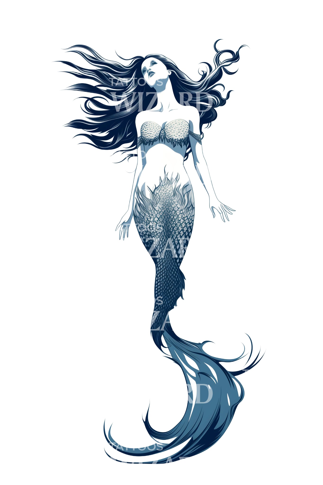 tatuagem sereia braço