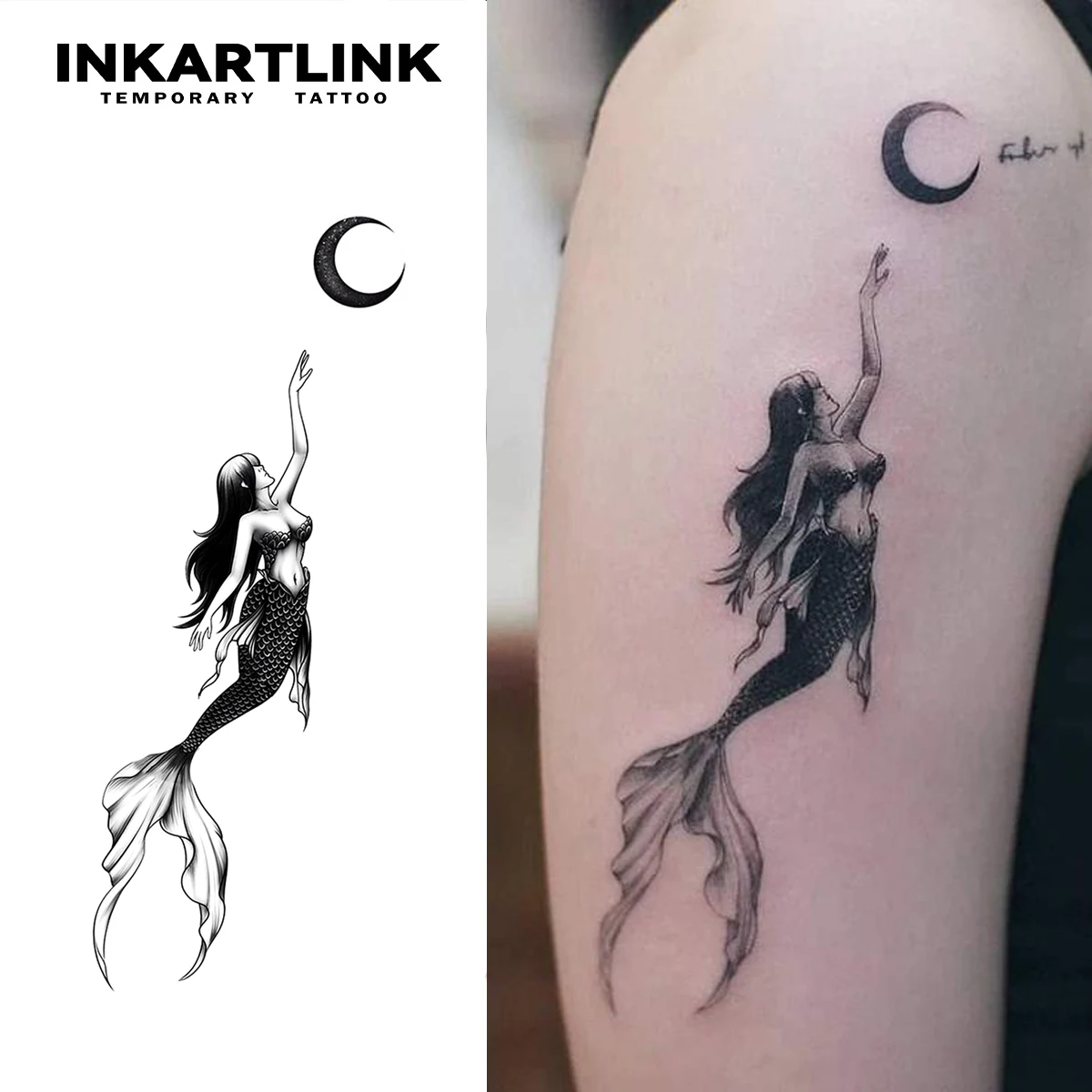 tatuagem sereia perna