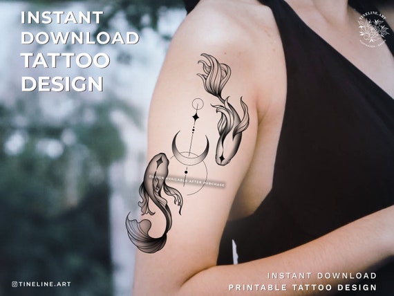 tatuagem signo peixes feminina minimalista ou detalhada