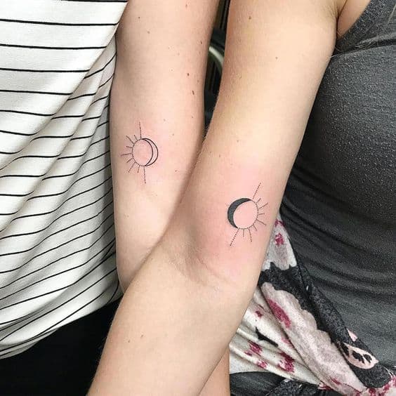 quanto custa uma tatuagem sol e lua delicada