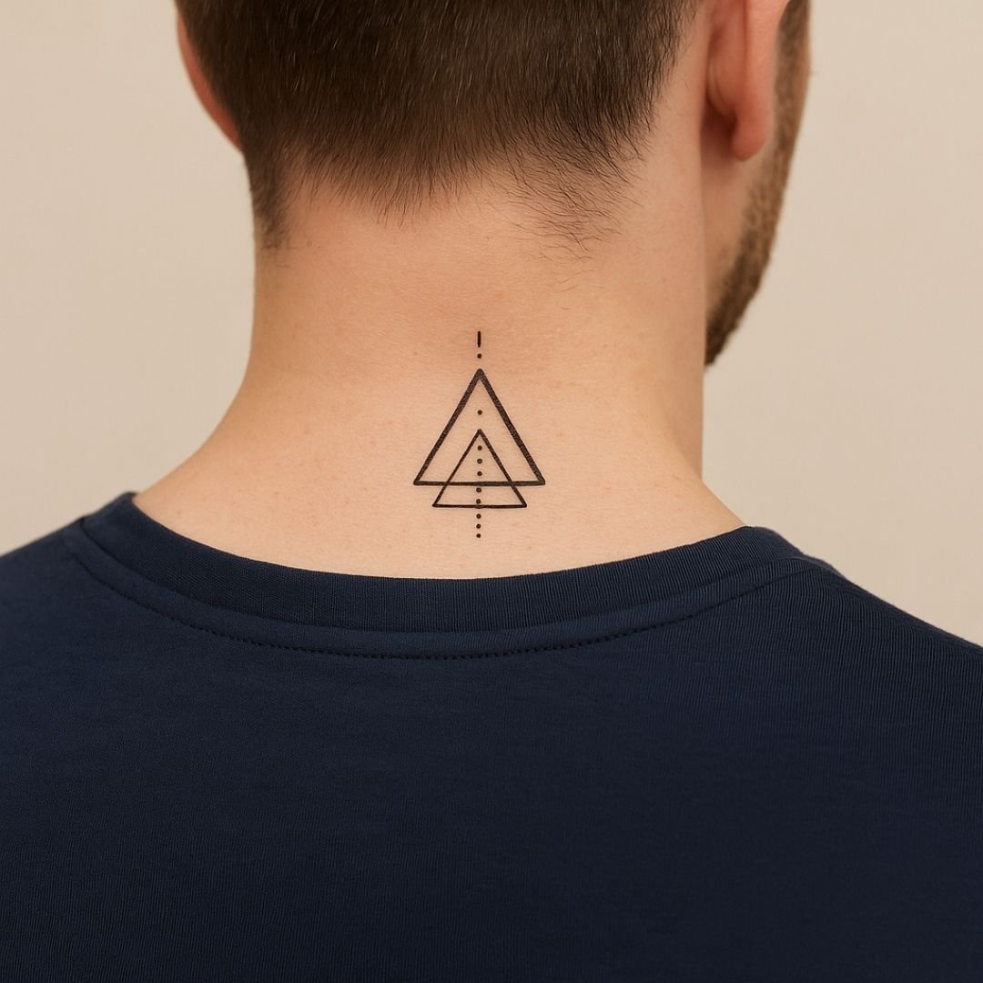 inspirações de tatuagem de triângulo para expressar individualidade