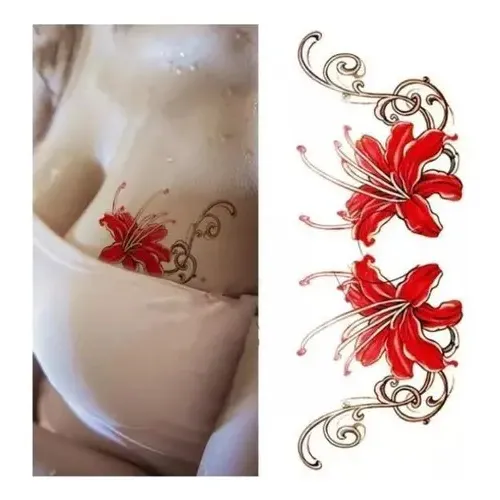 tatuagem vermelha suor