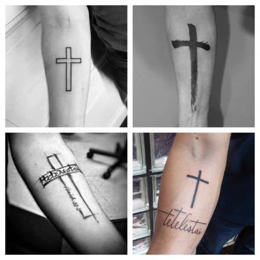 tatuagem de cruz no pulso