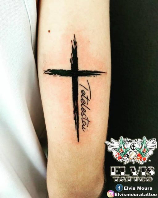 tatuagem de cruz ortodoxa