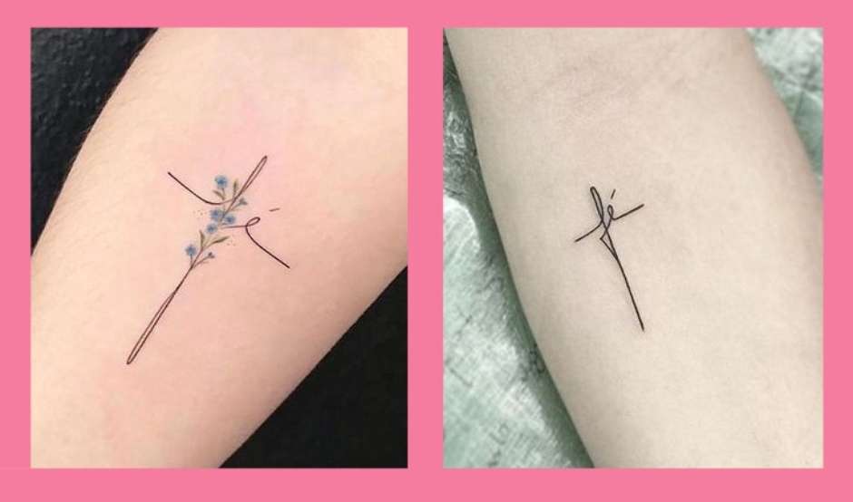 tatuagem de cruz feminina