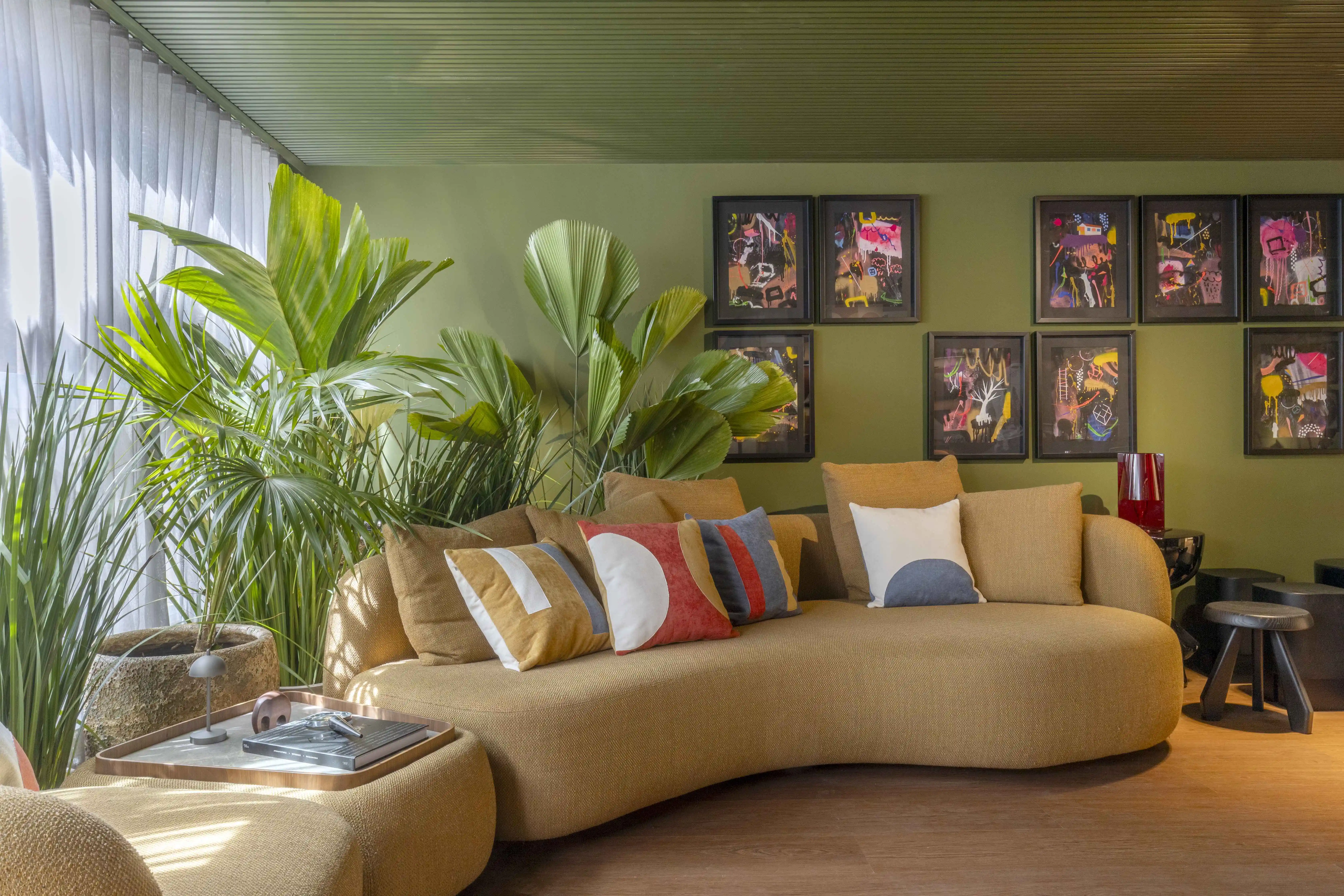 tendências de cores para sala de estar em 2026