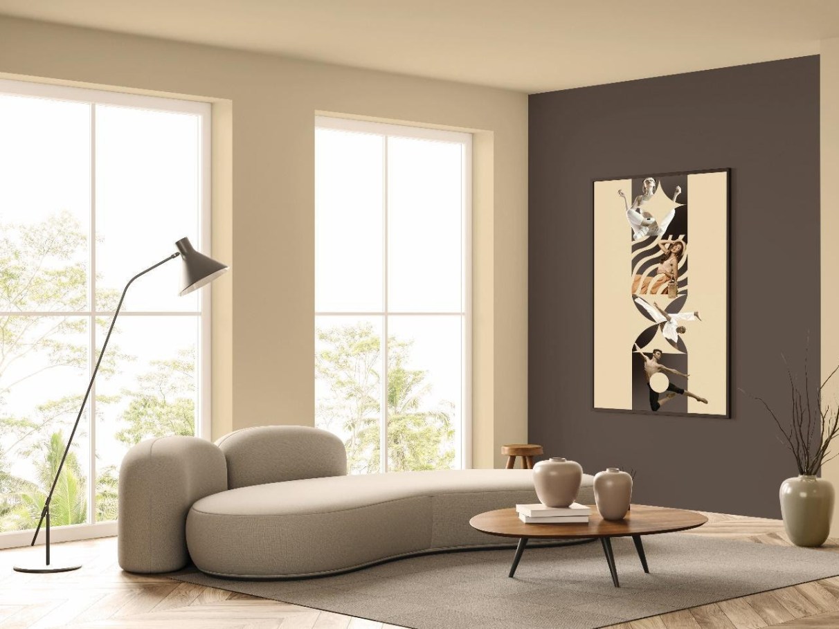 aplicação de verde oliva em paredes de destaque