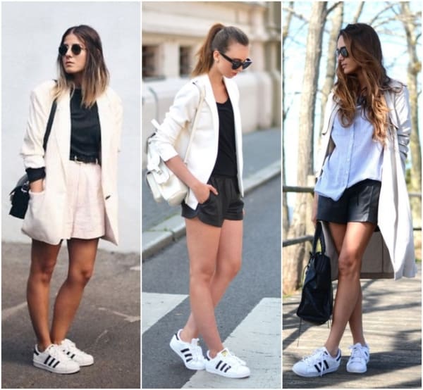 Como usar tênis Adidas azul feminino