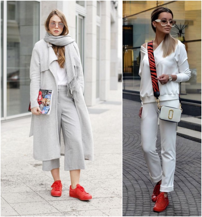 Looks com tênis vermelho Adidas