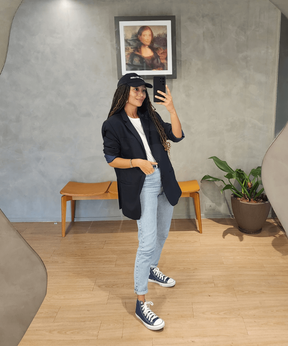 looks com all star preto e branco