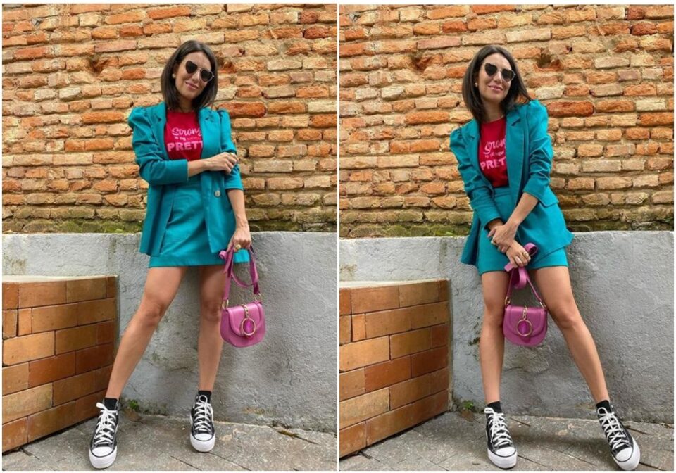 looks com all star e saia midi