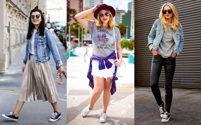 looks com all star branco