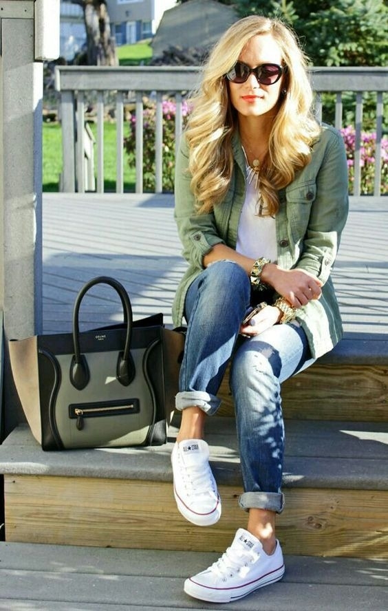 looks com all star cano alto