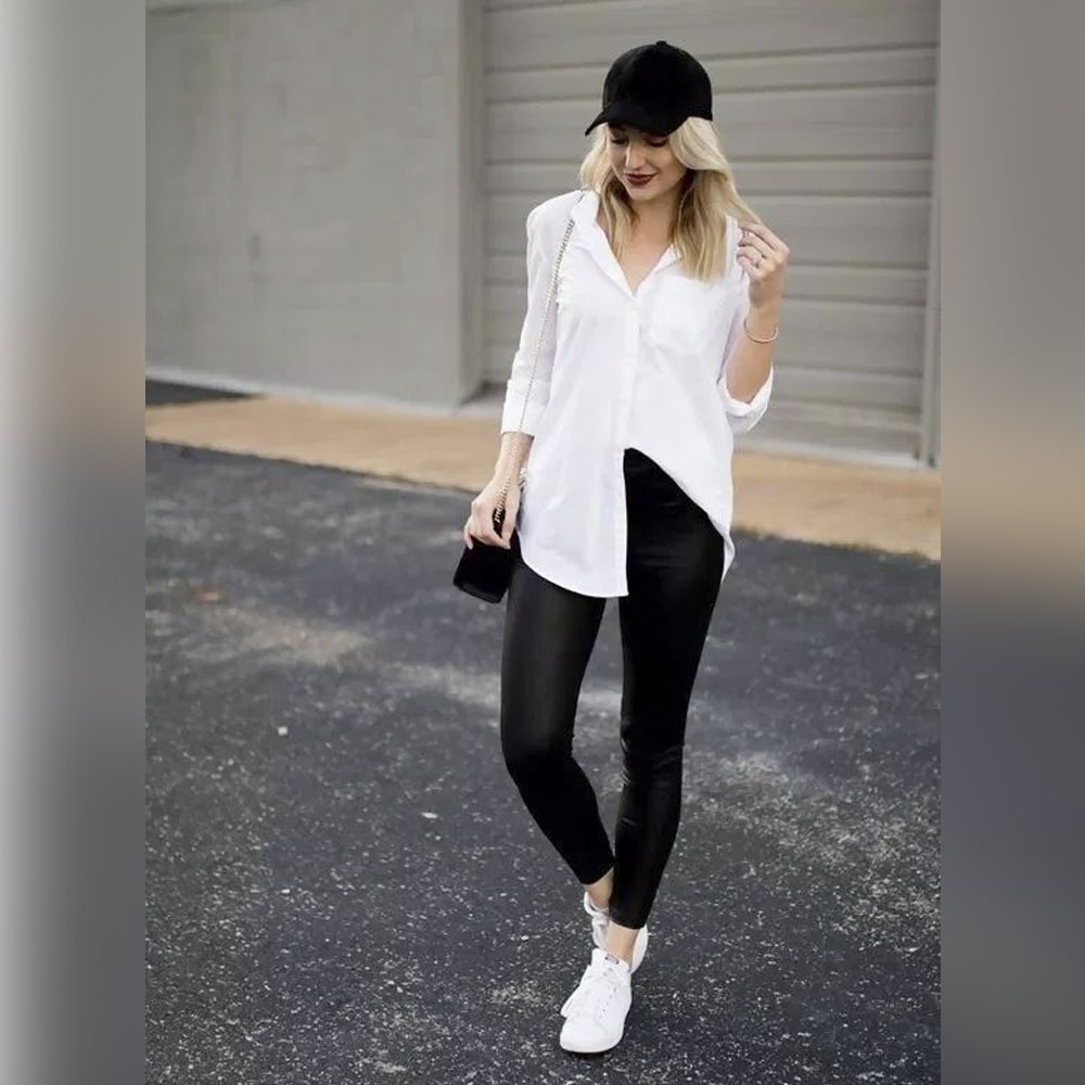 Looks com tênis branco de couro