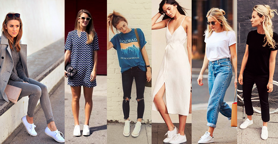 Tênis branco feminino streetwear