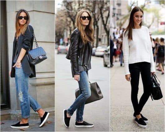 looks com tenis preto feminino