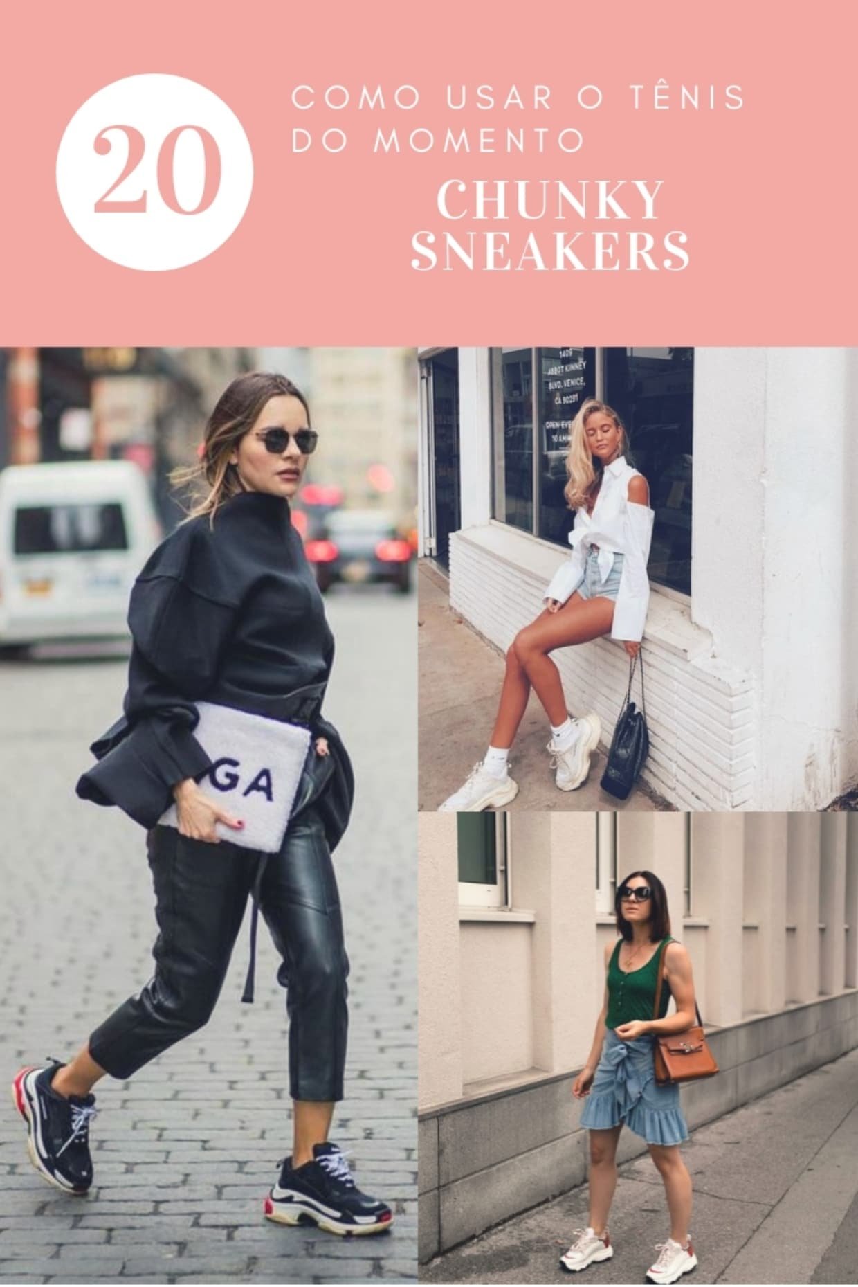 tênis chunky com jeans
