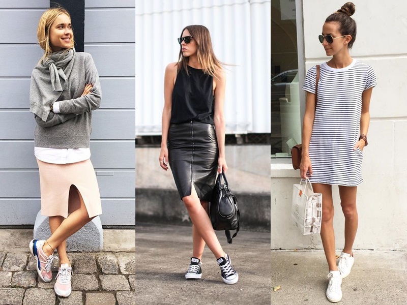 looks com tênis branco