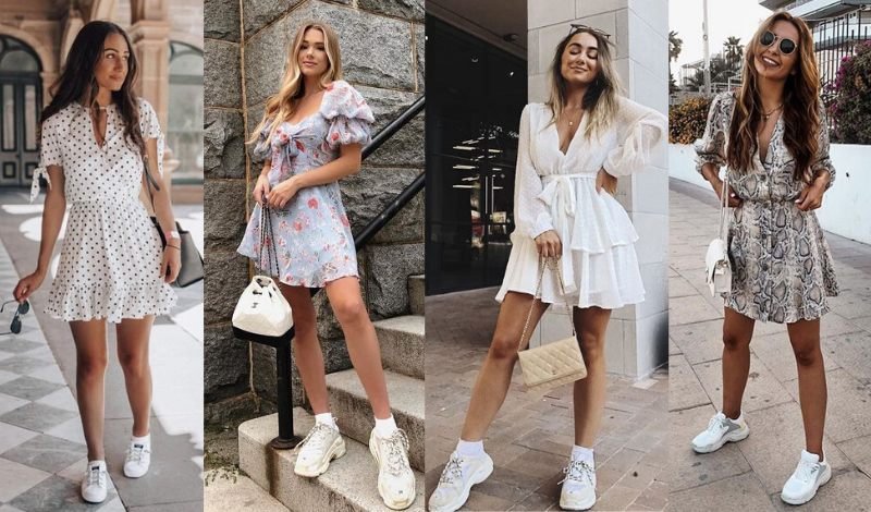 Tênis branco com detalhes coloridos academia