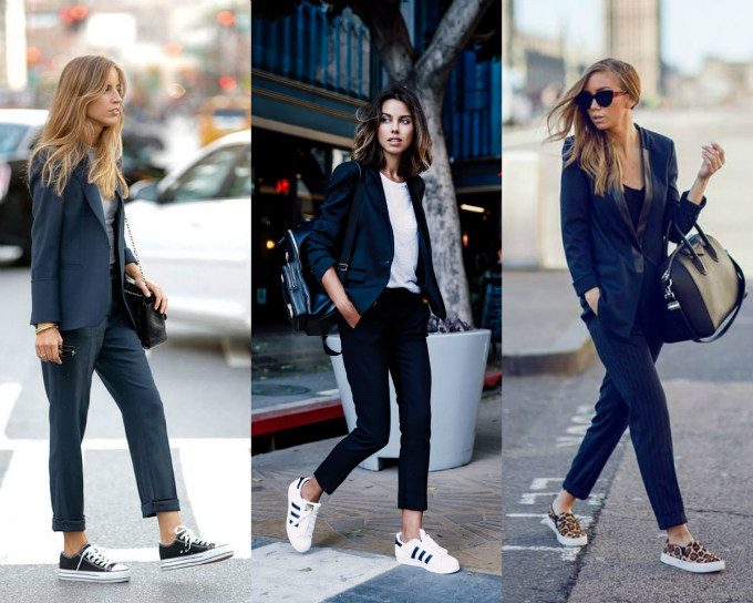 looks com tênis ortopédico e vestido