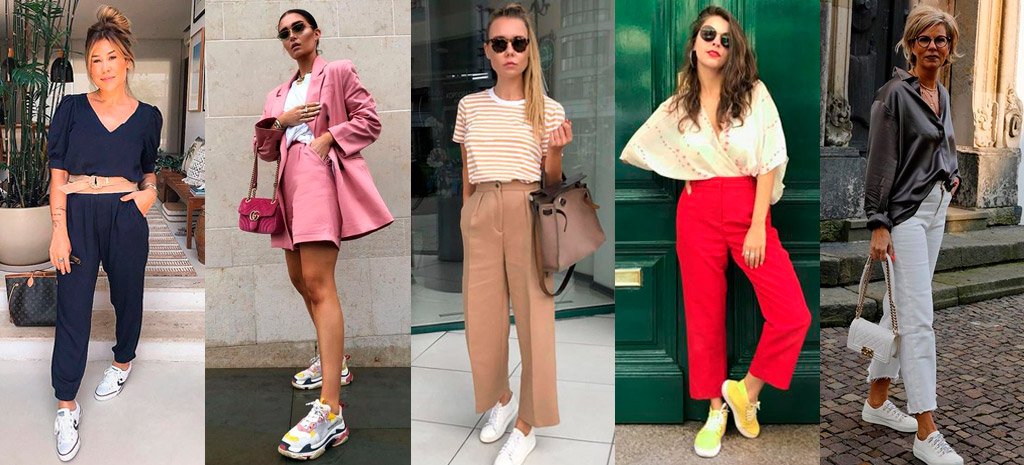looks com tênis ortopédico e calça jeans