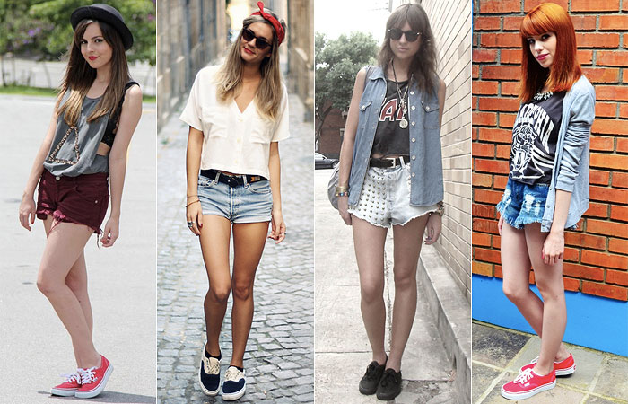 looks com vans authentic branco