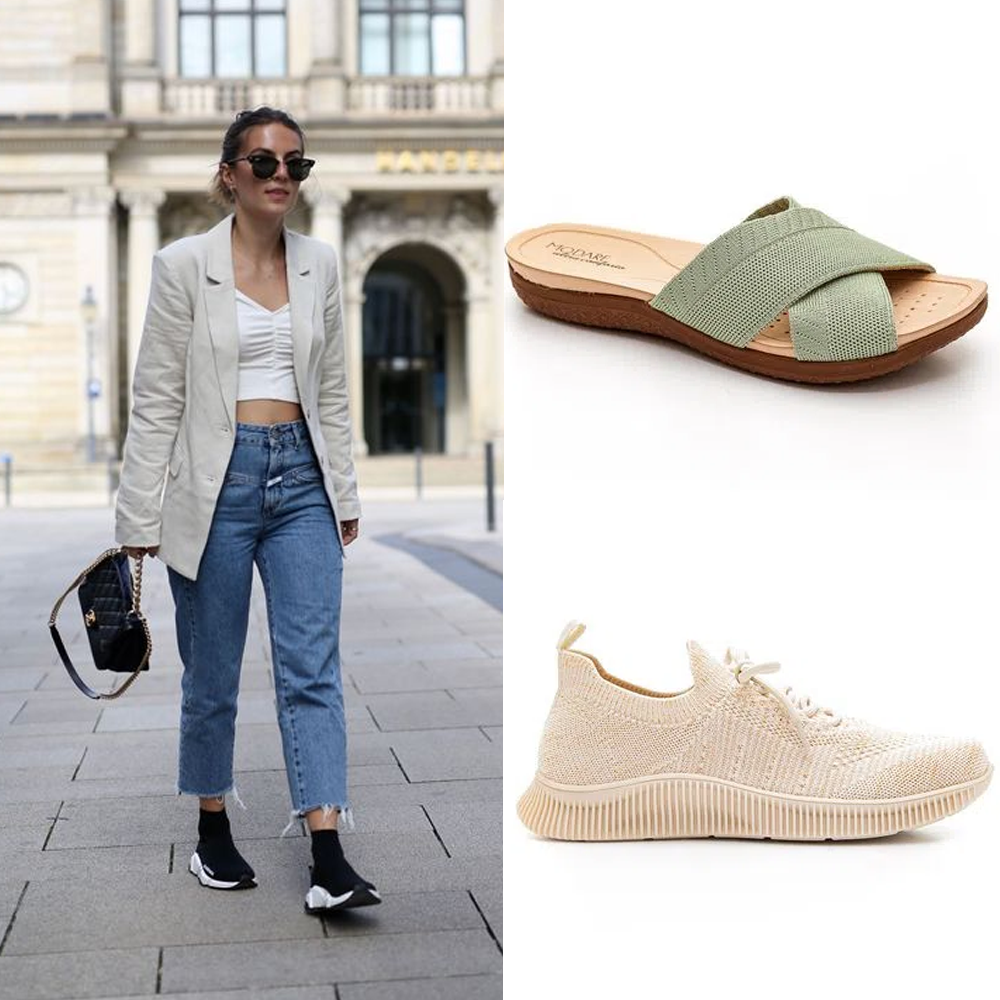 tênis knit para academia
