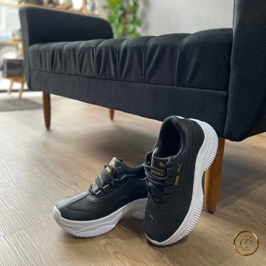 tênis puma preto estiloso