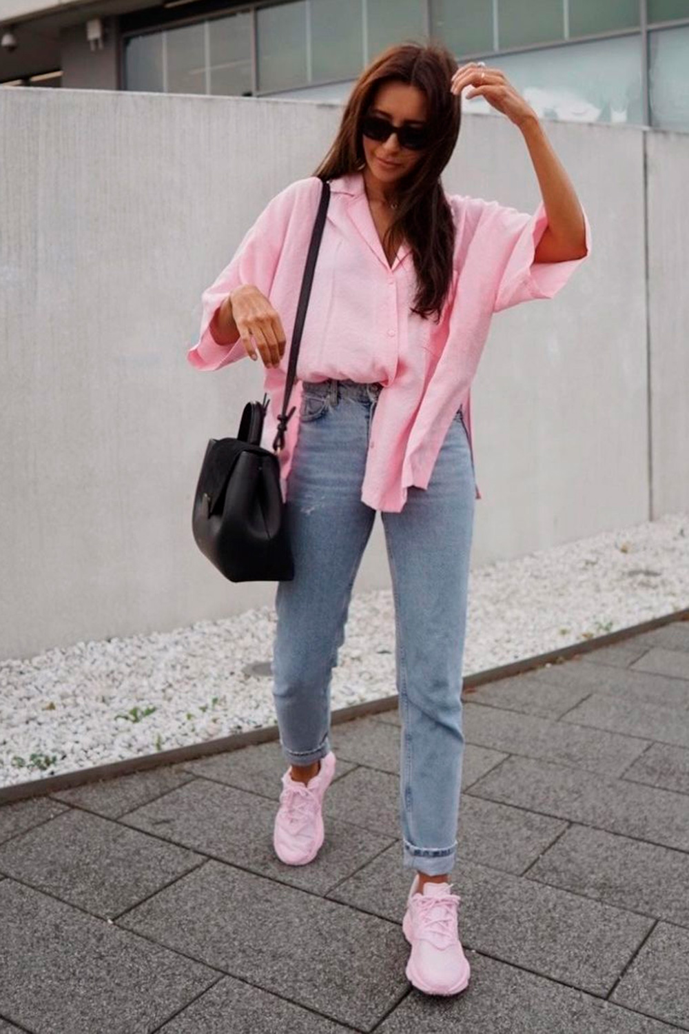 tenis rosa looks