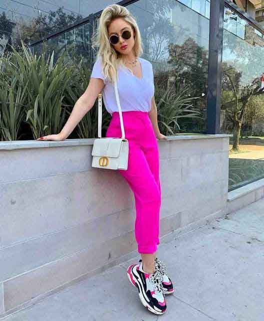 tenis rosa looks