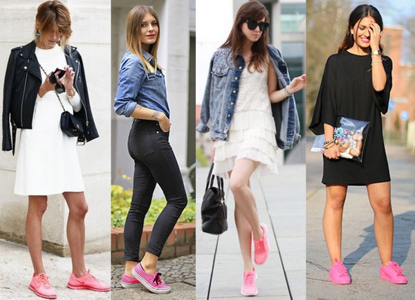 tenis rosa looks