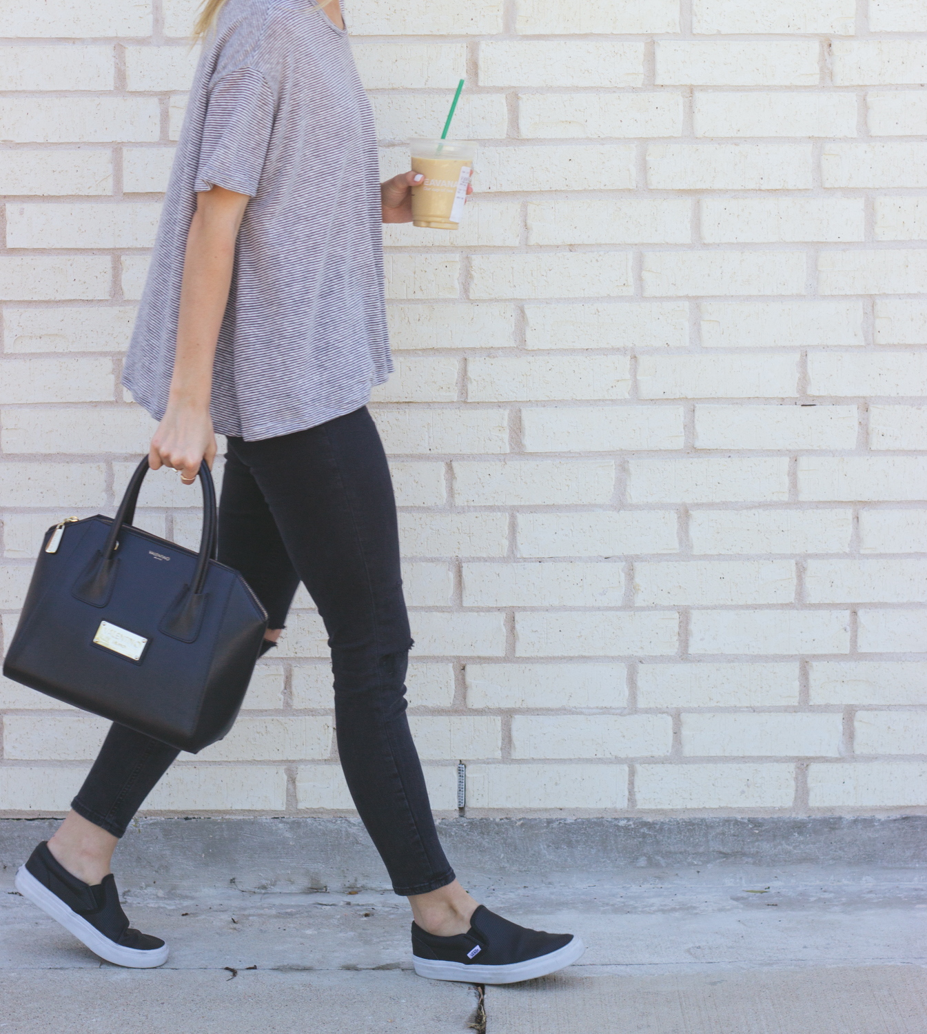 vans preto casual chic
