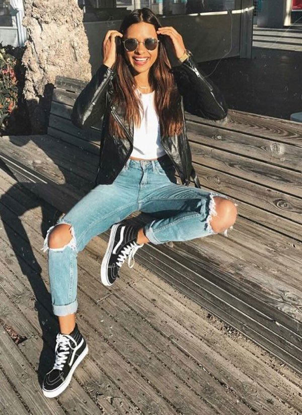 inspiração de looks com tênis vans