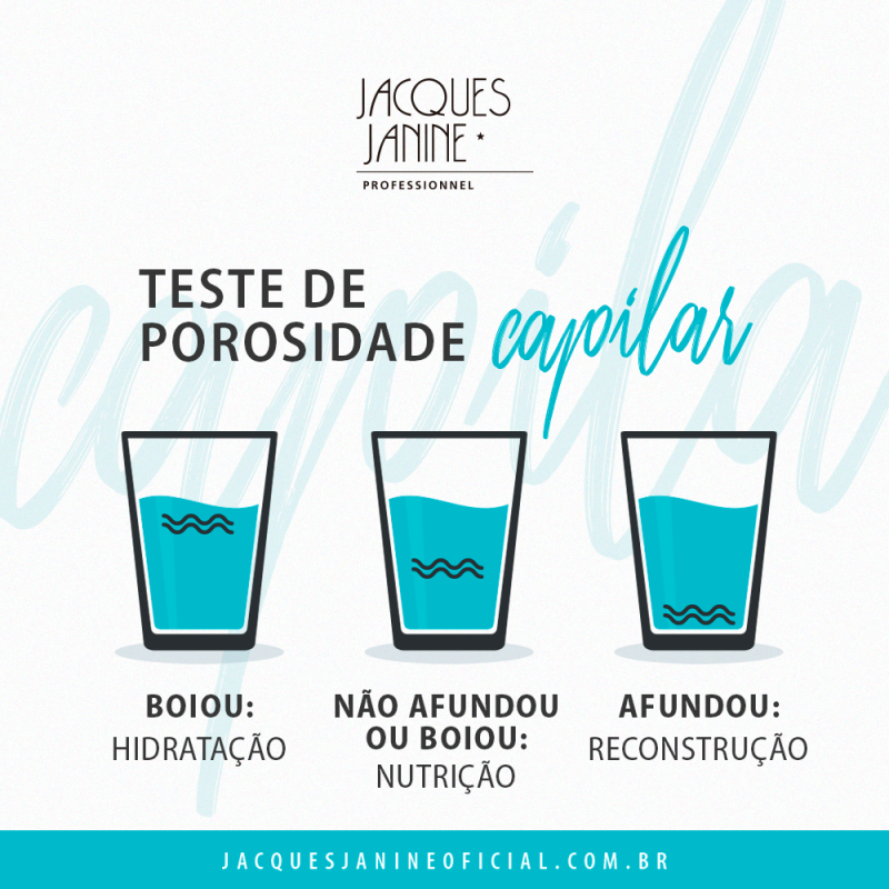 teste do cabelo na agua