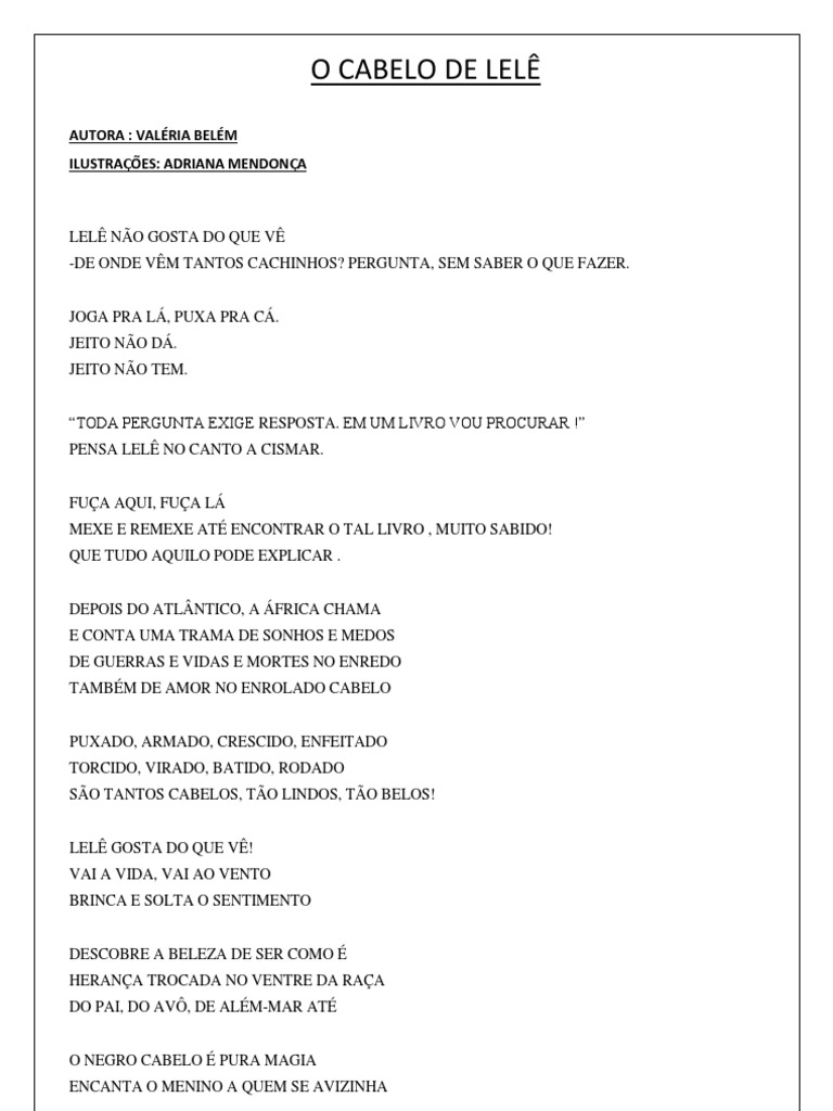 Além da Estética: A Mensagem de Autoestima de 'O Cabelo de Lelê'