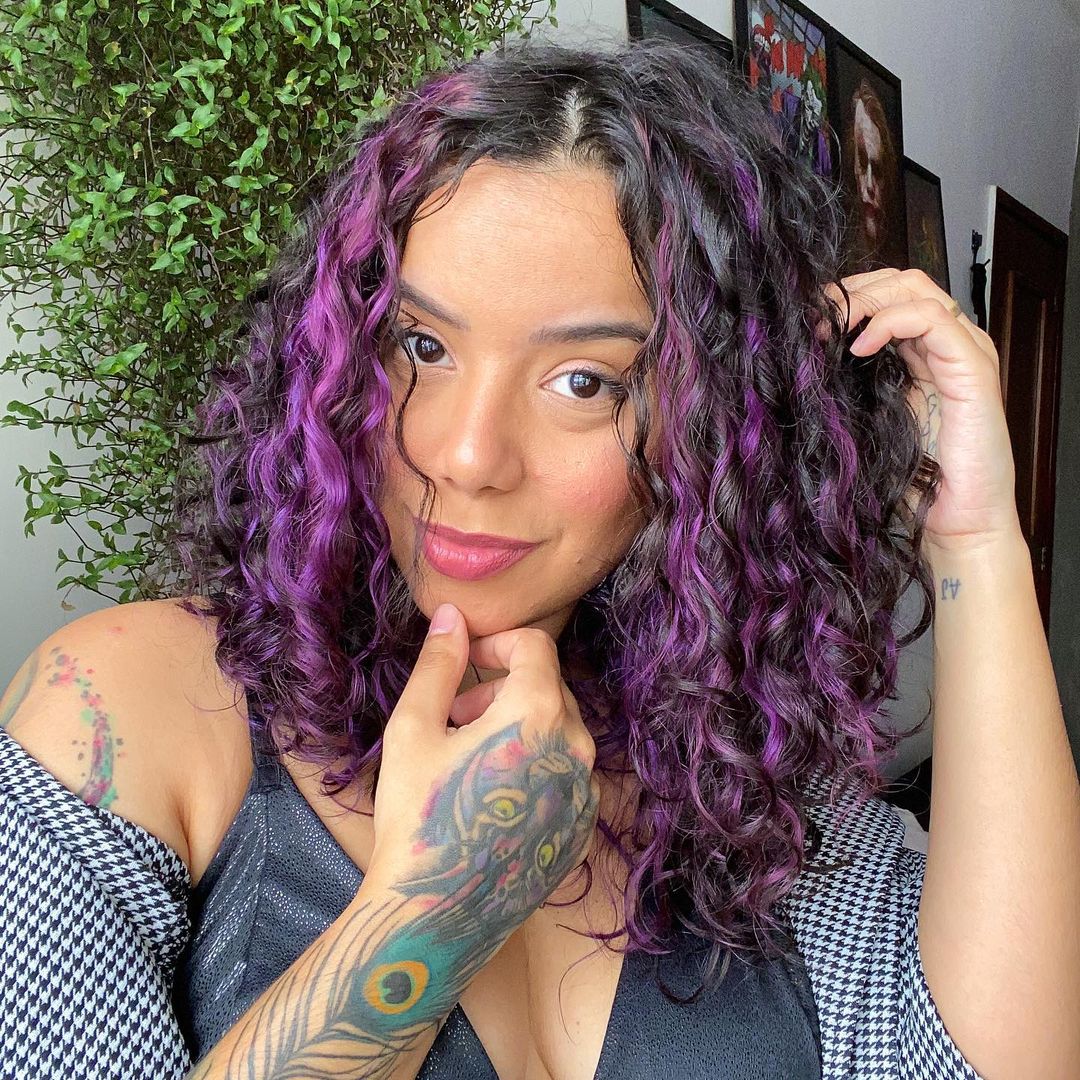 tinta de cabelo roxo