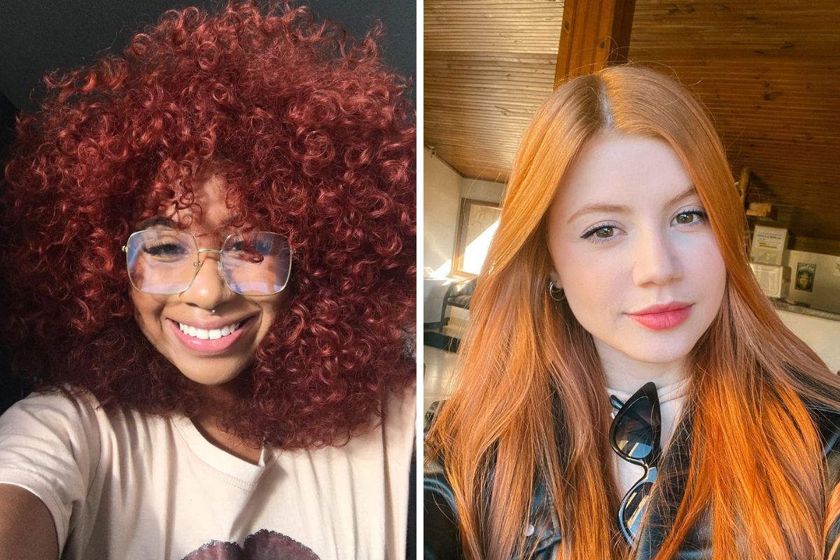 como fazer luzes ruivas em cabelo castanho