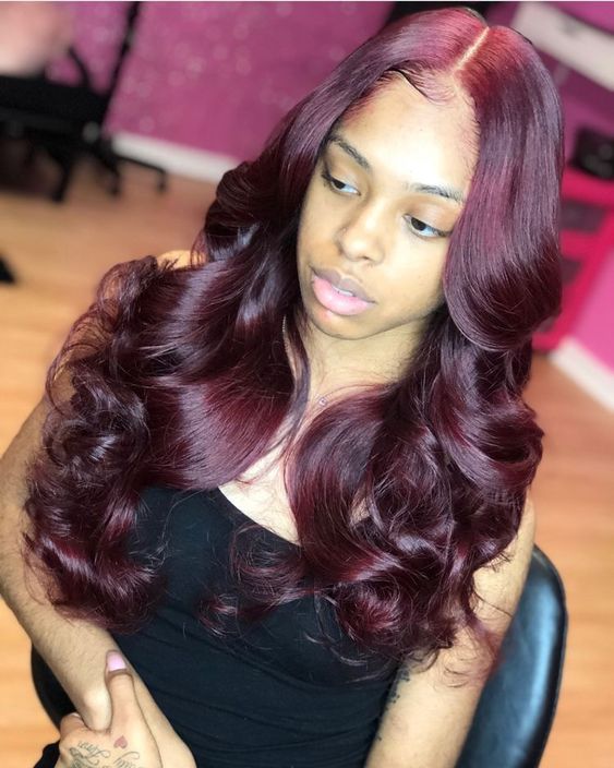 inspiração cabelo marsala 2024