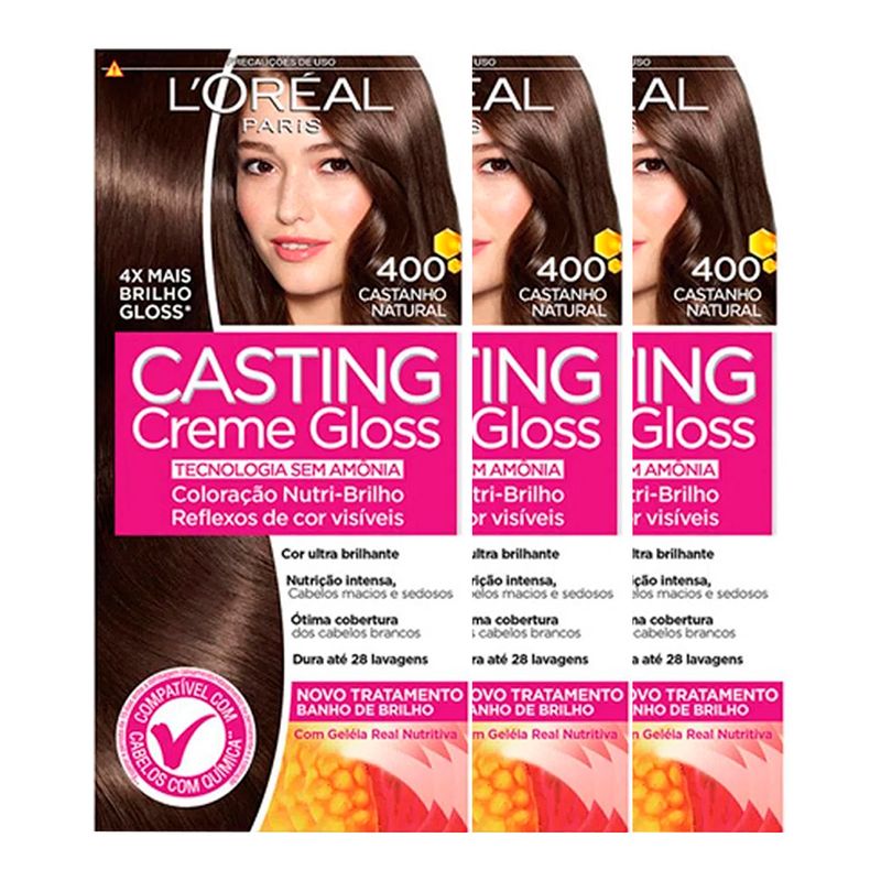 tintura loreal casting creme gloss 400 versus natucor 3.0 qual a melhor